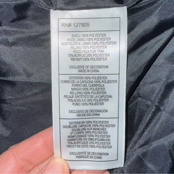 Canada Weather Gear Faux Fur Insulated Long Puffer Coat In White Medium - Picture 5 of 6